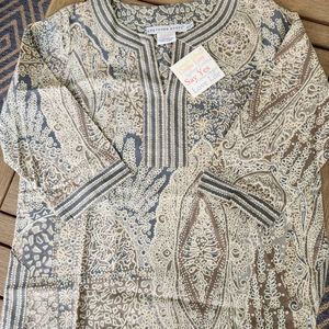 NWT Gretchen Scott Split Neck Tunic